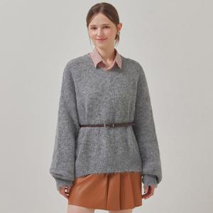 FOCUS  V넥 오버핏 윈터 롱 니트 PBBF5W1KT2051