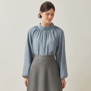 FOCUS  미들 넥 셔링 블라우스 PBINF5W1BL5000