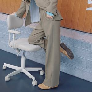 벨트 링 세미 와이드핏 슬랙스 팬츠 GRAA0SLR51