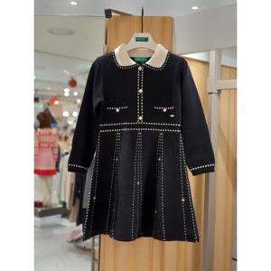 베네통키즈6 별 카라 니트 원피스 QAOP19561 25W