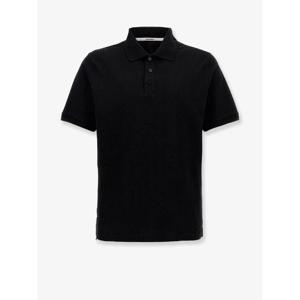 SAINT LAURENT Cotton blend polo shirt with Cassandre embroidery 844845