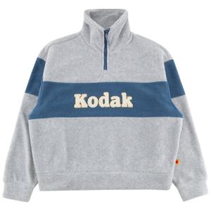 코닥 여성 컬러블럭 마이크로플리스 반집업 맨투맨 K5422EFSR1MGR