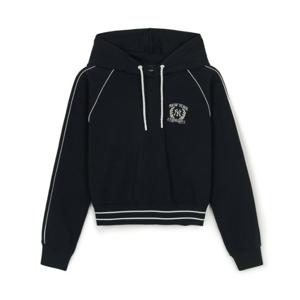 MLB W 스포티브 바시티 밴딩 크롭 후드티 A5 3FHDV0344 50BKS 50CRS