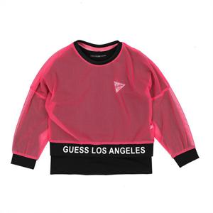 [게스키즈]망사 크롭 티 (G12KAT030-T)