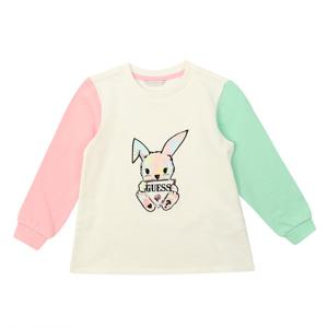 [게스키즈]컬러 블록 롱 맨투맨 스웻셔츠 (G32DAT091-T)