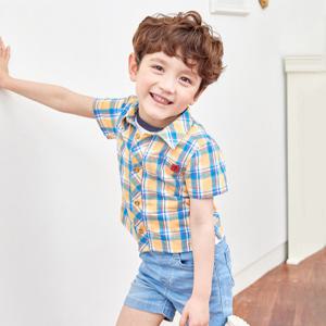 [게스키즈]심플 체크 셔츠 (G34DBB010-T)