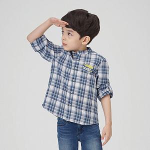 [게스키즈]헨리넥 체크 셔츠 (G15KBB020-T)