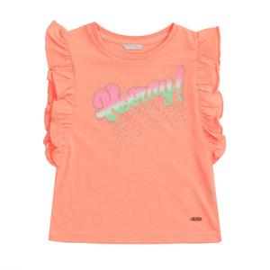 [게스키즈]그라 레터링 프릴 티셔츠 (G25KAT060-T)