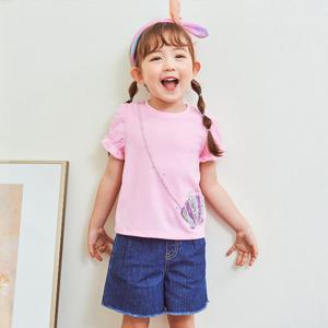 [게스키즈]조개 가방 티셔츠 (G35DAT060-T)