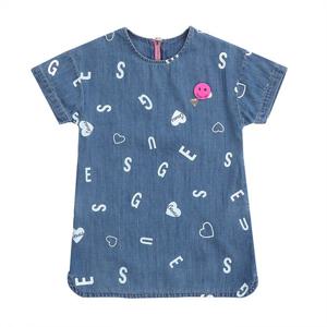 [게스키즈]전판나염 데님 원피스 (G13KAO020-T)