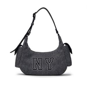 MLB BASIC 메가로고 포켓 데님 호보백 A5 3ABQM034N 50BKS