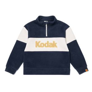 코닥 컬러블럭 마이크로플리스 반집업 스웻셔츠 키즈 BB K4426LFSE1 NVY ORG WMG