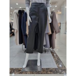 [더아이잗]기모 레더 백 밴딩 배기 팬츠 IPBA0SL331BK_DJ