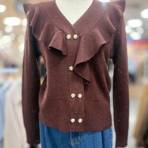 클리지 HC40 프릴브이넥니트 cp8wkt26