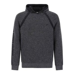 [마스터바니에디션] (411E4SR611)남성 스트라이프 조직감 후드 긴팔 니트