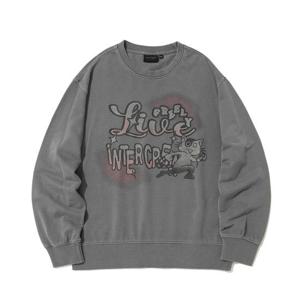 [인터크루]여성) 케릭터 믹스 피그먼트 맨투맨 ITZ3TM52AGE