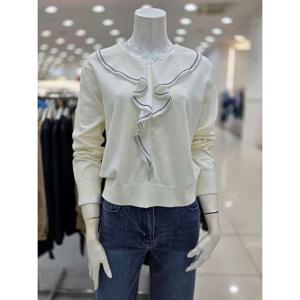 [더아이잗]프릴배색 울 혼방니트 IR9M1PO891IV10