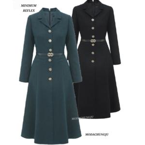 [미니멈]MD 트위드버튼 포인트 카라 플레어 원피스  MD MZDGWO99