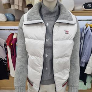 [루이까스텔]여성 기본핏 니트에리 덕다운점퍼 7LEJP031W