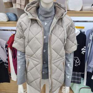 [루이까스텔]여성 반팔형 볼패딩점퍼 7LEJP003M