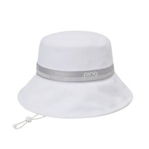 [핑]여성 로고 라인 버킷햇 121E3CP055_WH