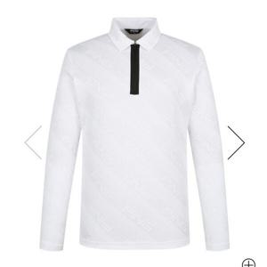 [핑]남성  로고카라 반집업긴팔 티셔츠111D3TO201_WH_YS