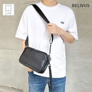 빌리버스 남자 남성 캐주얼 블랙 모던 크로스백 고급 소가죽 클러치 맨스백 BJE349