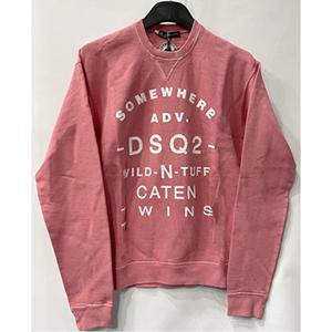 디스퀘어드 맨 썸웨어프린팅 빈티지워싱 맨투맨 레드 74GU0026