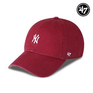47브랜드 뉴욕 양키스 NY 스몰 로고 MLB 엠엘비 볼캡 야구 모자 다크 레드 B-BSRNR17GWS-DR