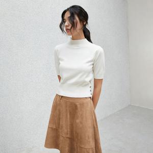 [LAP] 랩 쓰리버튼 반넥 반팔 니트 (AR4KHA65)