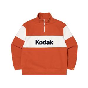 코닥 빅로고 블록 마이크로플리스 반집업 맨투맨 BB K4423EFSE1 ORG WMG