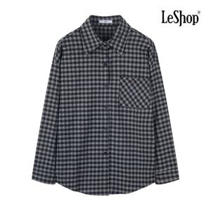 [르샵]피치기모 깅엄 체크 포켓 셔츠 BPABL008A