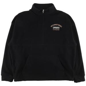 엄브로 플러스플리스 레터링 하프집업 UQ423CFSN1BLK