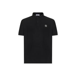 25 FW 스톤 아일랜드 로고 패치 숏슬리브 코튼 폴로셔츠 블랙 K2S152200005S0017