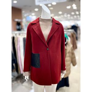 [트리아나]양가죽 포켓 핸드메이드 울 코트 TI4GA51_BK_WN