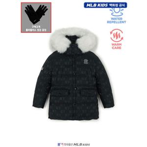 [MLB키즈US] (7ADJM1256-50BKS) [플리스장갑증정] 프리미엄 모노그램 JQD 미드 구스다운 아동패딩 키즈패딩