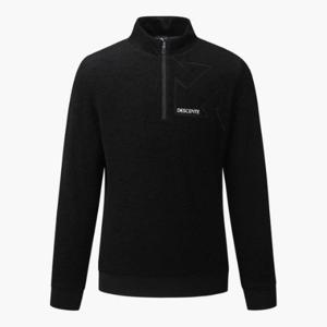 데상트골프티셔츠 TQT DP41MFTLO5-BLKG 남성 테크울 하프집업 방풍 티셔츠 / BLACK