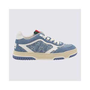 25FW 구찌 스니커즈 Re Web 구찌 in 데님 di cotone jacquard e pelle 838831FAEVU4645 TP565429811