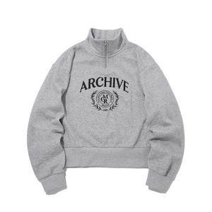 [인터크루]우먼스 융기모 세미크롭 반집업 M그레이 ITX4TT54AMG0