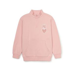 MLB키즈긴팔티 NQK 7AMTH0546-50COS 하트 와펜 기모 반집업 맨투맨 뉴욕양키스