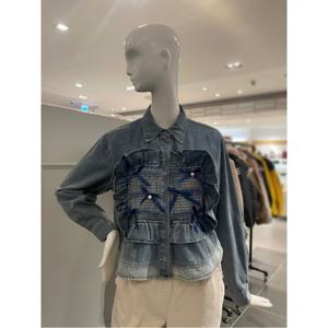 르니앤맥코이 리본장식 프릴 데님 블라우스 (MN03BL070HJY)