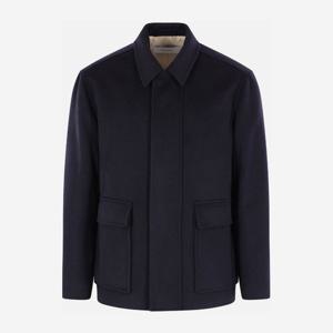 라르디니 블루 울 더블 지퍼 버튼 코트 AACULKIN CN65602850