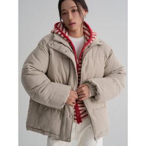 (355Y38LYBA) [에잇세컨즈] 소프트터치 미드랭스 푸퍼 재킷  베이지