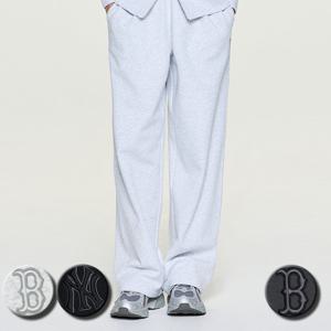 MLB 공용 스몰로고 기모 와이드 팬츠 (3APTB2256)