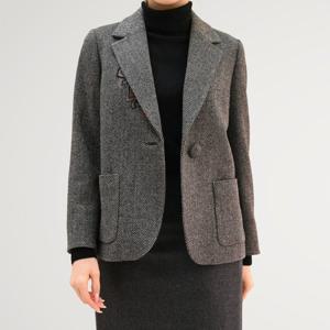 [비꼴리끄(여성)]울 헤링본 A라인 자켓 B254WJ2050