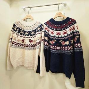 스테파니 HC07 로피 보들 노리딕 니트 A25SW5434