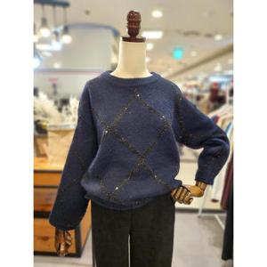 스테파니 세이브존01 펄 아가일 니트 A25SW5439