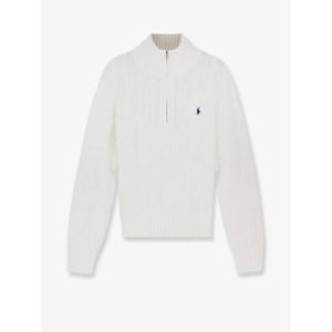 POLO RALPH LAUREN 자수 로고가 있는 면 스웨터 211963467