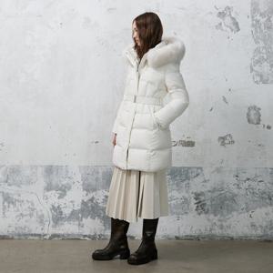 [에고이스트]슬림 웨이스트 폭스퍼 구스점퍼 ER4TD004