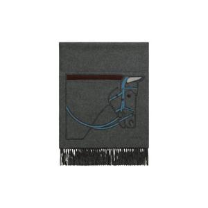 에르메스 프로필 브로데 머플러 캐시미어 플라넬 누아 H394820T01